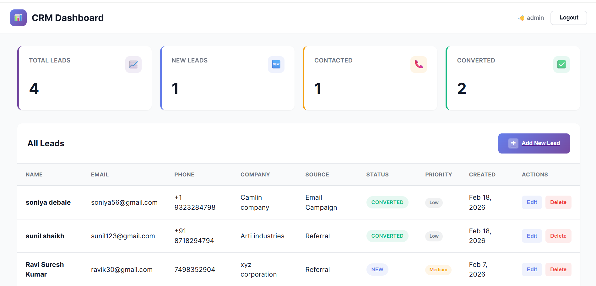 Client Lead Management System